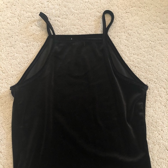 Velvet High Neck Tank Top - Picture 2 of 2